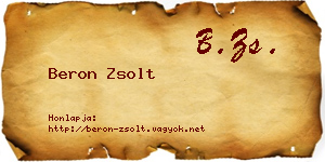 Beron Zsolt névjegykártya